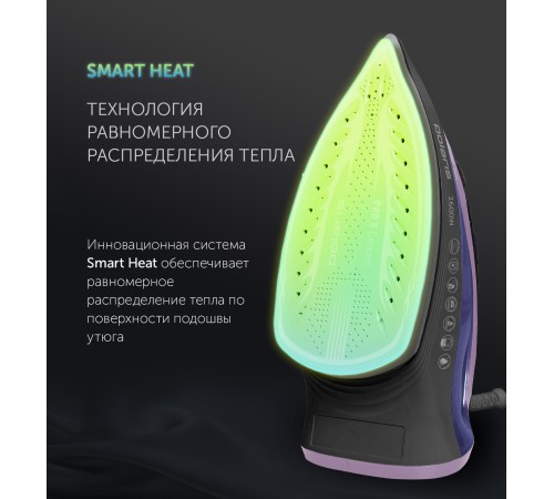 Утюг Polaris PIR 2668AK 2600Вт черный/фиолетовый