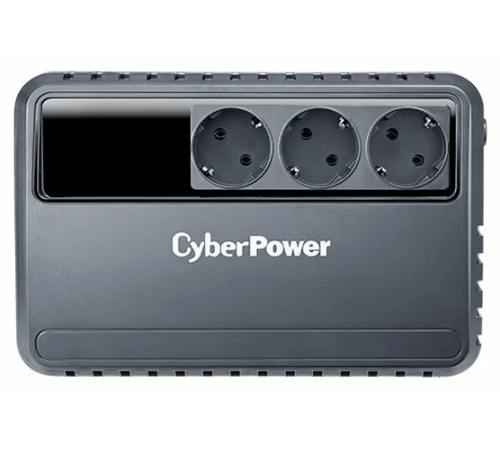 ИБП CyberPower BU600E, Line-Interactive, 600VA/360W, 3 Schuko розетки, Black, 0.28х0.14х0.23м., 4.4кг. CyberPower BU600E