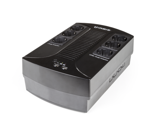 Источник бесперебойного питания IRBIS UPS Personal plus  800VA/480W, AVR, 6xSchuko outlets(6 w battery support), 1 year warranty (ISBR800E)