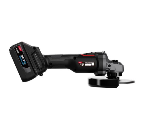 УШМ (болгарки) Deli Угловая шлифмашина аккумуляторная Deli DE-JM20-2D4 (2АКБ*4Ач + ЗУ, 20В, 125мм, М14, 3500/6000/10000об/мин, сумка)