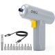 Отвертка аккумуляторная Deli DL-DP04-E3B1 (3,6В, 1,5А*ч, 5Нм, 250 об/мин, набор бит 10 шт + удлинитель, Type-C, картон)