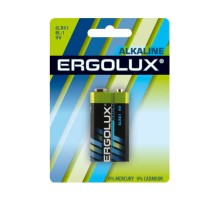 Батарея Ergolux Alkaline 6LR61 BL-1 9V 600mAh (1шт) блистер