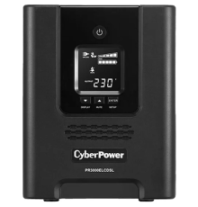 ИБП CyberPower PR3000ELCDSL, Line-Interactive, 3000VA/2700W, 8 IEC-320 С13, 1 IEC C19 розеток, USB&Serial, SNMPslot, LCD дисплей, Black, 0.6х0.3х0.4м., 29.6кг. CyberPower PR3000ELCDSL