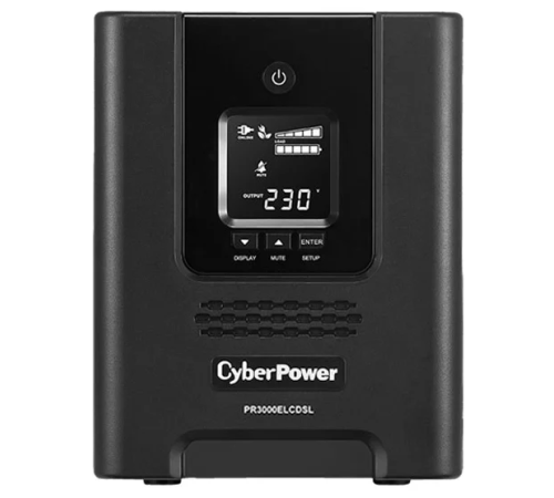 ИБП CyberPower PR3000ELCDSL, Line-Interactive, 3000VA/2700W, 8 IEC-320 С13, 1 IEC C19 розеток, USB&Serial, SNMPslot, LCD дисплей, Black, 0.6х0.3х0.4м., 29.6кг. CyberPower PR3000ELCDSL ИБП CyberPower PR3000ELCDSL, Line-Interactive, 3000VA/2700W, 8 IEC-320 С13, 1 IEC C19 розеток, USB&Serial, SNMPslot, LCD дисплей, Black, 0.6х0.3х0.4м., 29.6кг. CyberPower PR3000ELCDSL