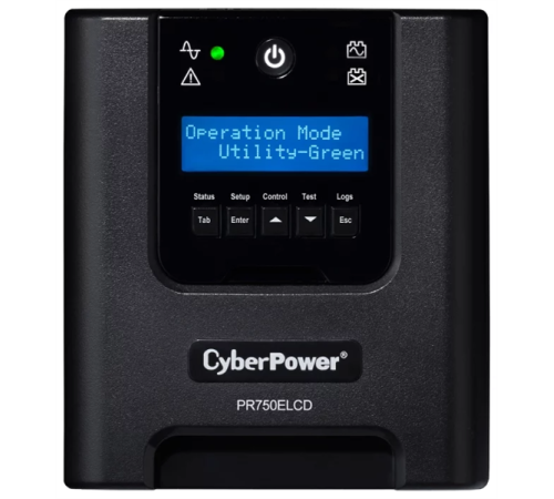 ИБП CyberPower PR750ELCD, Line-Interactive, 750VA/675W, 6 IEC-320 С13 розеток, USB&Serial, SNMPslot, LCD дисплей, Black, 0.48х0.27х0.28м., 13.5кг. CyberPower PR750ELCD 750VA ИБП CyberPower PR750ELCD, Line-Interactive, 750VA/675W, 6 IEC-320 С13 розеток, USB&Serial, SNMPslot, LCD дисплей, Black, 0.48х0.27х0.28м., 13.5кг. CyberPower PR750ELCD 750VA