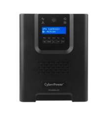 ИБП CyberPower PR1500ELCD, Line-Interactive, 1500VA/1350W, 8 IEC-320 С13 розеток, USB&Serial, SNMPslot, LCD дисплей, Black, 0.5х0.3х0.35м., 28.3кг. CyberPower PR1500ELCD