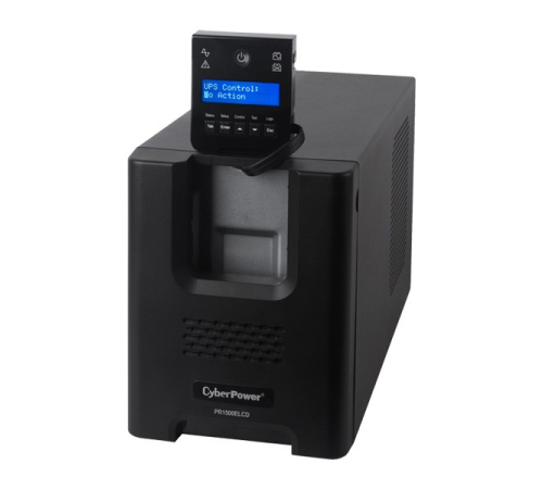 ИБП CyberPower PR1500ELCD, Line-Interactive, 1500VA/1350W, 8 IEC-320 С13 розеток, USB&Serial, SNMPslot, LCD дисплей, Black, 0.5х0.3х0.35м., 28.3кг. CyberPower PR1500ELCD ИБП CyberPower PR1500ELCD, Line-Interactive, 1500VA/1350W, 8 IEC-320 С13 розеток, USB&Serial, SNMPslot, LCD дисплей, Black, 0.5х0.3х0.35м., 28.3кг. CyberPower PR1500ELCD