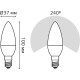 Лампа светодиодная Gauss A60 9.5Вт цок.:E14 свеча 220B 3000K св.свеч.бел.теп. C37 (упак.:10шт) (103101110)