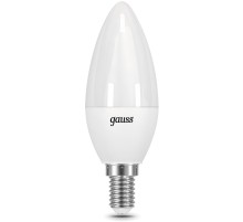 Лампа светодиодная Gauss Black 6.5Вт цок.:E14 свеча 220B 3000K св.свеч.бел.теп. C37 (упак.:10шт) (103101107)