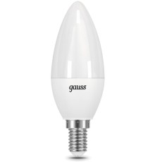 Лампа светодиодная Gauss Black 6.5Вт цок.:E14 свеча 220B 3000K св.свеч.бел.теп. C37 (упак.:10шт) (103101107)