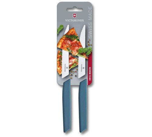 Набор ножей кухон. Victorinox Swiss Modern (6.9006.12W2B) компл.:2шт синий блистер