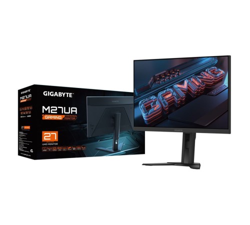 Монитор 27"; Gigabyte M27UA EK Black (IPS, 3840×2160, 160Hz, 1мс, 350cd/m, 1000:1, 2xHDMI-2.1, DP-1.4, 3xUSB3.2, USB Type-C )