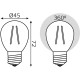 Лампа филам. Gauss 7Вт цок.:E27 шар 220B 4100K св.свеч.бел.нейт. G45 (упак.:10шт) (105802207)