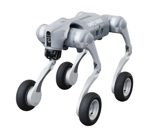 Бионический четырехопорный колесный робот бренда Unitree модели Go2-W версии Smart Edition