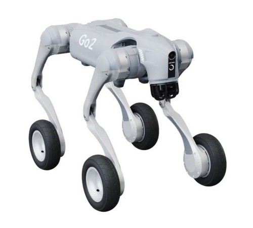 Бионический четырехопорный колесный робот бренда Unitree модели Go2-W версии Smart Edition