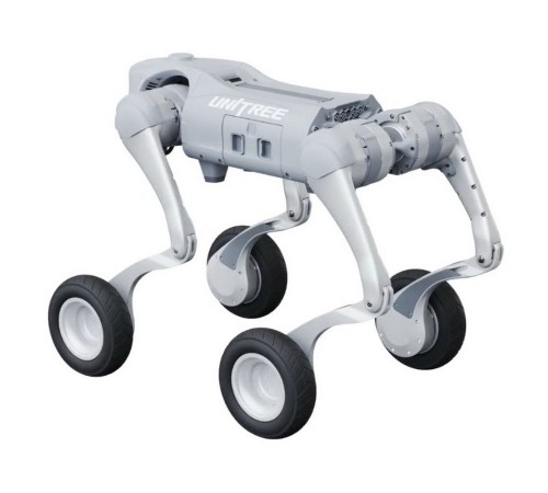 Бионический четырехопорный колесный робот бренда Unitree модели Go2-W версии Smart Edition