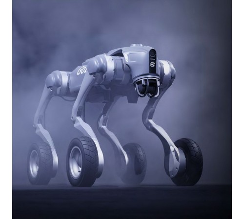 Бионический четырехопорный колесный робот бренда Unitree модели Go2-W версии Smart Edition
