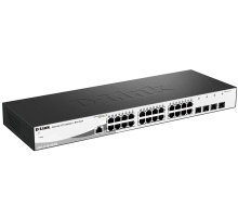 Коммутатор D-Link DGS-1210-28/ME/A2A, L2 Managed Switch with 24 10/100/1000Base-T ports and 4 1000Base-X SFP ports.16K Mac address, 802.3x Flow Control, 4K of 802.1Q VLAN, 802.1p Priority Queues, Traffic Segmen (DGS-1210-28/ME/A2A)