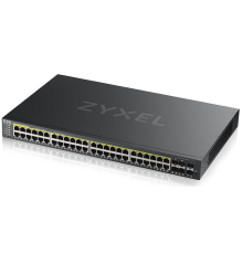 Гибридный L2 коммутатор PoE+ Zyxel NebulaFlex Pro GS2220-50HP, rack 19", 44xGE PoE+, 4xCombo (SFP/RJ-45 PoE+), 2xSFP, бюджет PoE 375 Вт, автономное/облачное управление (GS2220-50HP-EU0101F)