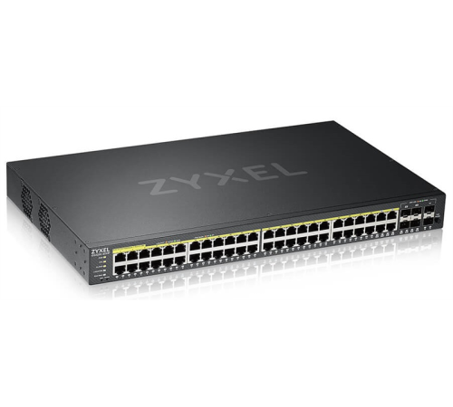 Гибридный L2 коммутатор PoE+ Zyxel NebulaFlex Pro GS2220-50HP, rack 19", 44xGE PoE+, 4xCombo (SFP/RJ-45 PoE+), 2xSFP, бюджет PoE 375 Вт, автономное/облачное управление (GS2220-50HP-EU0101F) Гибридный L2 коммутатор PoE+ Zyxel NebulaFlex Pro GS2220-50HP, rack 19", 44xGE PoE+, 4xCombo (SFP/RJ-45 PoE+), 2xSFP, бюджет PoE 375 Вт, автономное/облачное управление (GS2220-50HP-EU0101F)