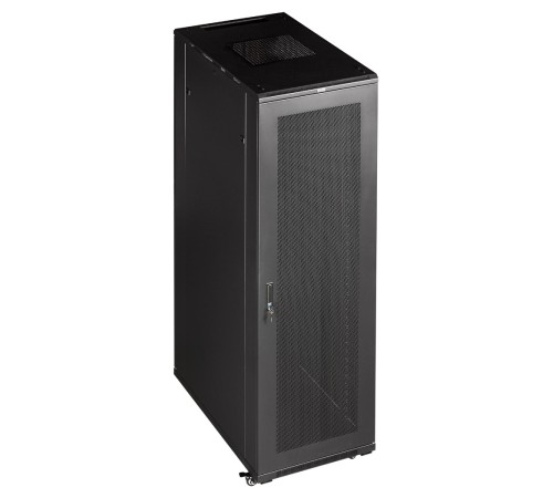 Шкаф коммутационный Lanmaster (TWT-CBB-42U-6X10-P1) 42U 600x1000мм пер.дв.перфор. задн.дв.перфор.2-хст. 2 бок.пан. 800кг черный IP20