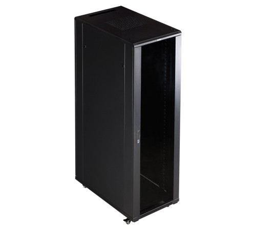 Шкаф коммутационный Lanmaster (TWT-CBB-42U-6X10-P1) 42U 600x1000мм пер.дв.перфор. задн.дв.перфор.2-хст. 2 бок.пан. 800кг черный IP20