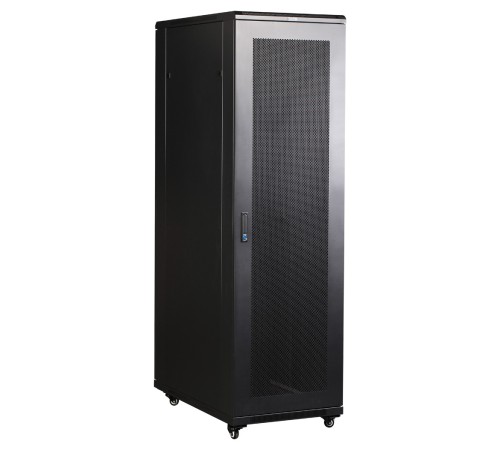 Шкаф коммутационный Lanmaster (TWT-CBB-42U-6X10-P1) 42U 600x1000мм пер.дв.перфор. задн.дв.перфор.2-хст. 2 бок.пан. 800кг черный IP20