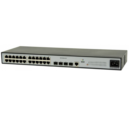 Управляемый коммутатор уровня 2, 24 порта 10/100/1000Base-T и 4 порта 100/1000BASE-X (SFP) (SNR-S2982G-24TE)