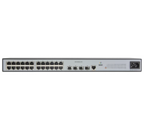 Управляемый коммутатор уровня 2, 24 порта 10/100/1000Base-T и 4 порта 100/1000BASE-X (SFP) (SNR-S2982G-24TE)