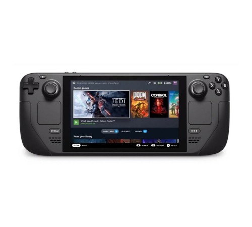 Игровая консоль VALVE Steam Deck OLED Handheld Gaming Console, 512GB SSD, 7.4" HDR OLED 90Hz Display, 6 nm AMD APU / Zen 2 4c/8t5 3.5GHz, Analog Sticks / HD Haptics, Wi-Fi 6E / BT v5.3, USB Type-C, Black | V004499-00 Игровая консоль VALVE Steam Deck OLED Handheld Gaming Console, 512GB SSD, 7.4" HDR OLED 90Hz Display, 6 nm AMD APU / Zen 2 4c/8t5 3.5GHz, Analog Sticks / HD Haptics, Wi-Fi 6E / BT v5.3, USB Type-C, Black | V004499-00