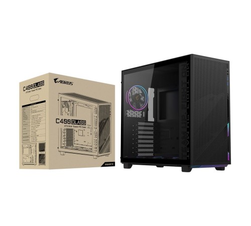 Корпус для ПК Gigabyte AORUS C400G MidTower, ATX, USB-C x1, USB 3.0 x2, Audio I/O, Black,TG