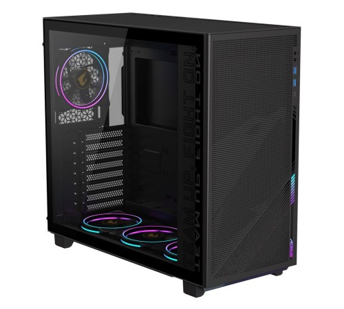 Корпус для ПК Gigabyte AORUS C400G MidTower, ATX, USB-C x1, USB 3.0 x2, Audio I/O, Black,TG