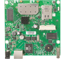 Точка доступа MikroTik RouterBOARD 912UAG with 600Mhz Atheros CPU, 64MB RAM, 1xGigabit LAN, USB, miniPCIe, built-in 5Ghz 802.11a/n 2x2 two chain wireless, 2xMMCX connectors, RouterOS L4 (RB912UAG-5HPnD)