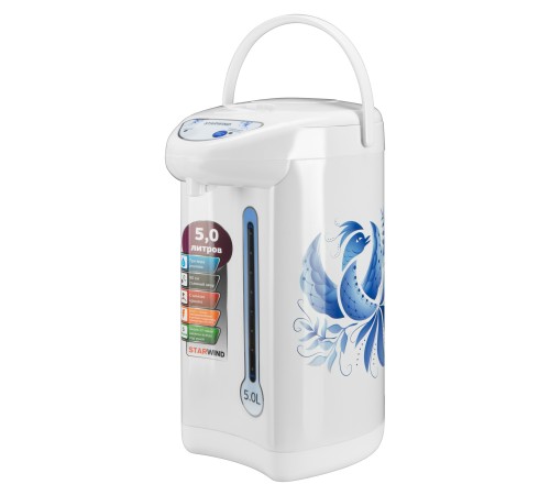 Термопот Starwind STP2851 5л. 750Вт белый/голубой