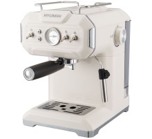 Кофеварка эспрессо Hyundai HEM-5300 850Вт бежевый/серебристый