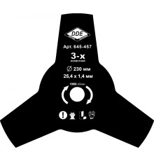 Нож смен. для садовых триммеров DDE 645-457