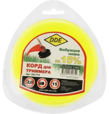 Леска для садовых триммеров DDE 644-719 d=2мм L=15м