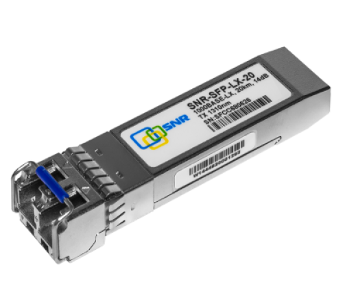 SNR Модуль SFP оптический, дальность до 20км (14dB), 1310нм (SNR-SFP-LX-20) SNR Модуль SFP оптический, дальность до 20км (14dB), 1310нм (SNR-SFP-LX-20)