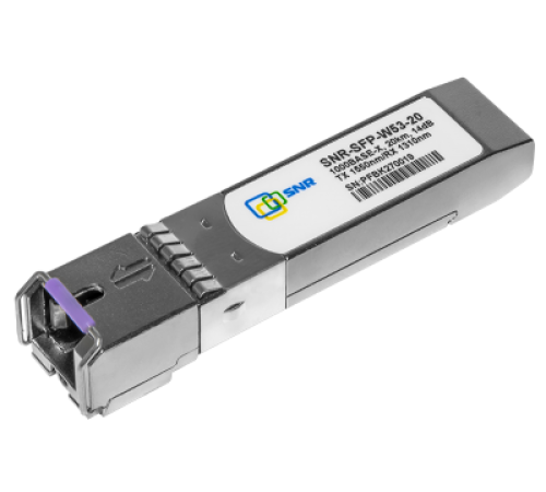 SNR Модуль SFP WDM, дальность до 20км (14dB), 1550нм (SNR-SFP-W53-20) SNR Модуль SFP WDM, дальность до 20км (14dB), 1550нм (SNR-SFP-W53-20)