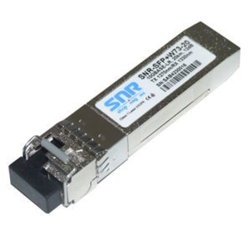 SNR Модуль SFP+ WDM, дальность до 20км (12dB), 1270нм (SNR-SFP+W73-20) SNR Модуль SFP+ WDM, дальность до 20км (12dB), 1270нм (SNR-SFP+W73-20)