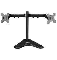 Кронштейн для мониторов ЖК Buro BU-M042-D черный 17"-32" макс.16кг настольный поворот и наклон верт.перемещ.