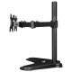 Кронштейн для мониторов ЖК Buro BU-M042-D черный 17"-32" макс.16кг настольный поворот и наклон верт.перемещ.