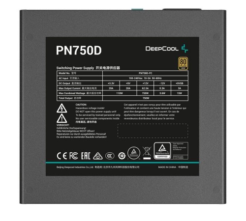 Блок питания ПК Deepcool PN750D (R-PN750D-FC0B-WGEU-V2)