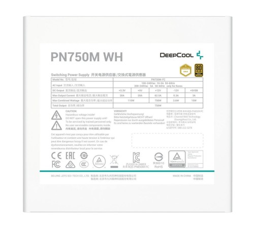 Блок питания ПК Deepcool PN750M WH (R-PN750M-FC0W-WGEU) Блок питания ПК Deepcool PN750M WH (R-PN750M-FC0W-WGEU)