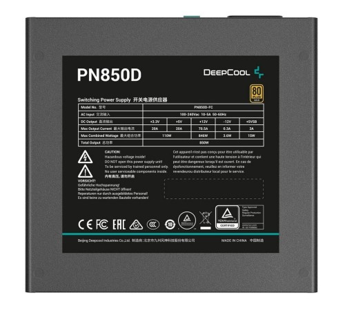 Блок питания ПК Deepcool PN850D (R-PN850D-FC0B-WGEU-V2)