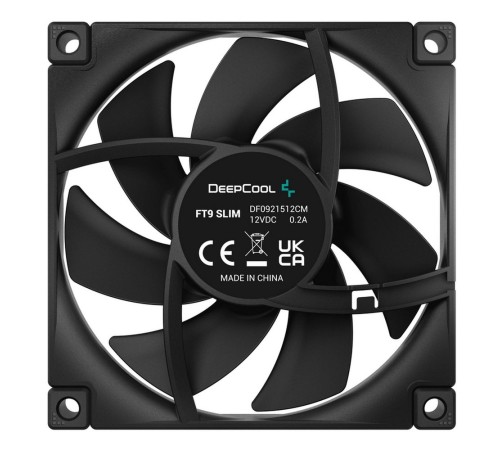 Вентилятор для корпуса Deepcool FT9 SLIM (92mm, 500-2950rpm, 23,2 дБ, PWM 4-pin, black) (R-FT9SLIM-BKWPN1-G)