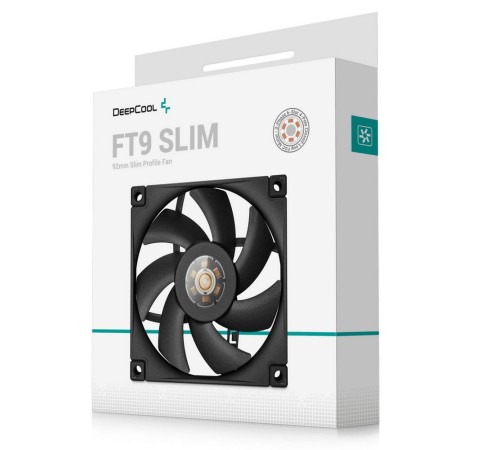 Вентилятор для корпуса Deepcool FT9 SLIM (92mm, 500-2950rpm, 23,2 дБ, PWM 4-pin, black) (R-FT9SLIM-BKWPN1-G)