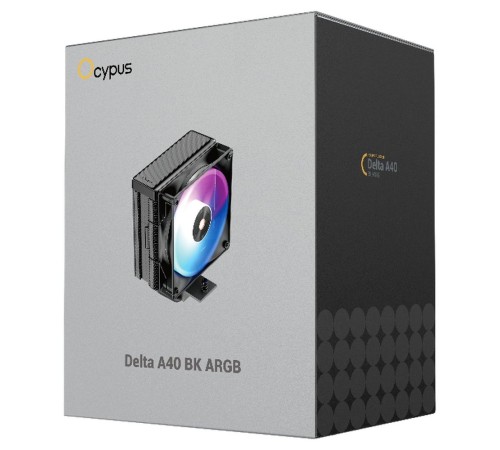 Вентилятор для процессора Cooler Ocypus Delta A40 BK ARGB Black 220W/ All Intel/ AMD AM*/ Screws Вентилятор для процессора Cooler Ocypus Delta A40 BK ARGB Black 220W/ All Intel/ AMD AM*/ Screws