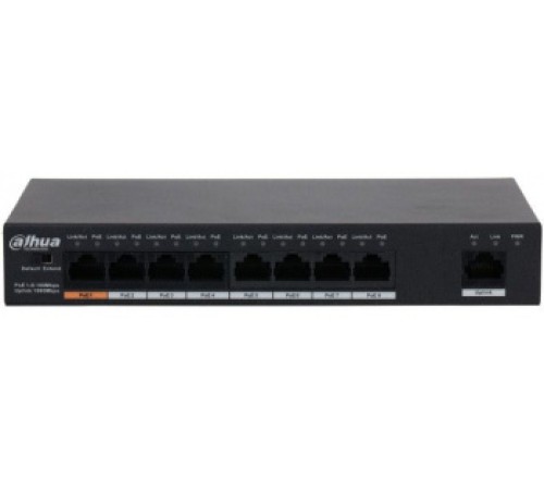 Коммутатор Dahua DH-PFS3009-8ET1GT-96 неуправляемый Коммутатор Dahua DH-PFS3009-8ET1GT-96 неуправляемый