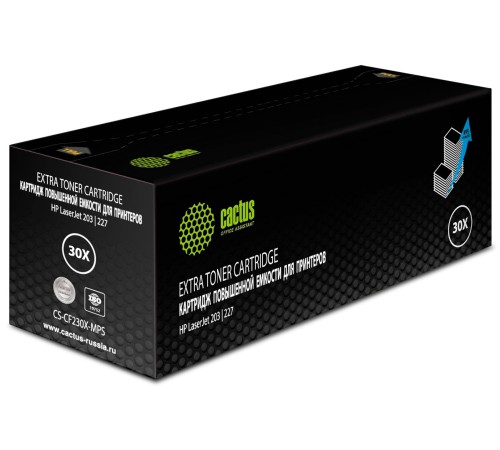 Картридж лазерный Cactus CS-CF230X-MPS CF230XX черный (5000стр.) для HP LJ 203/227